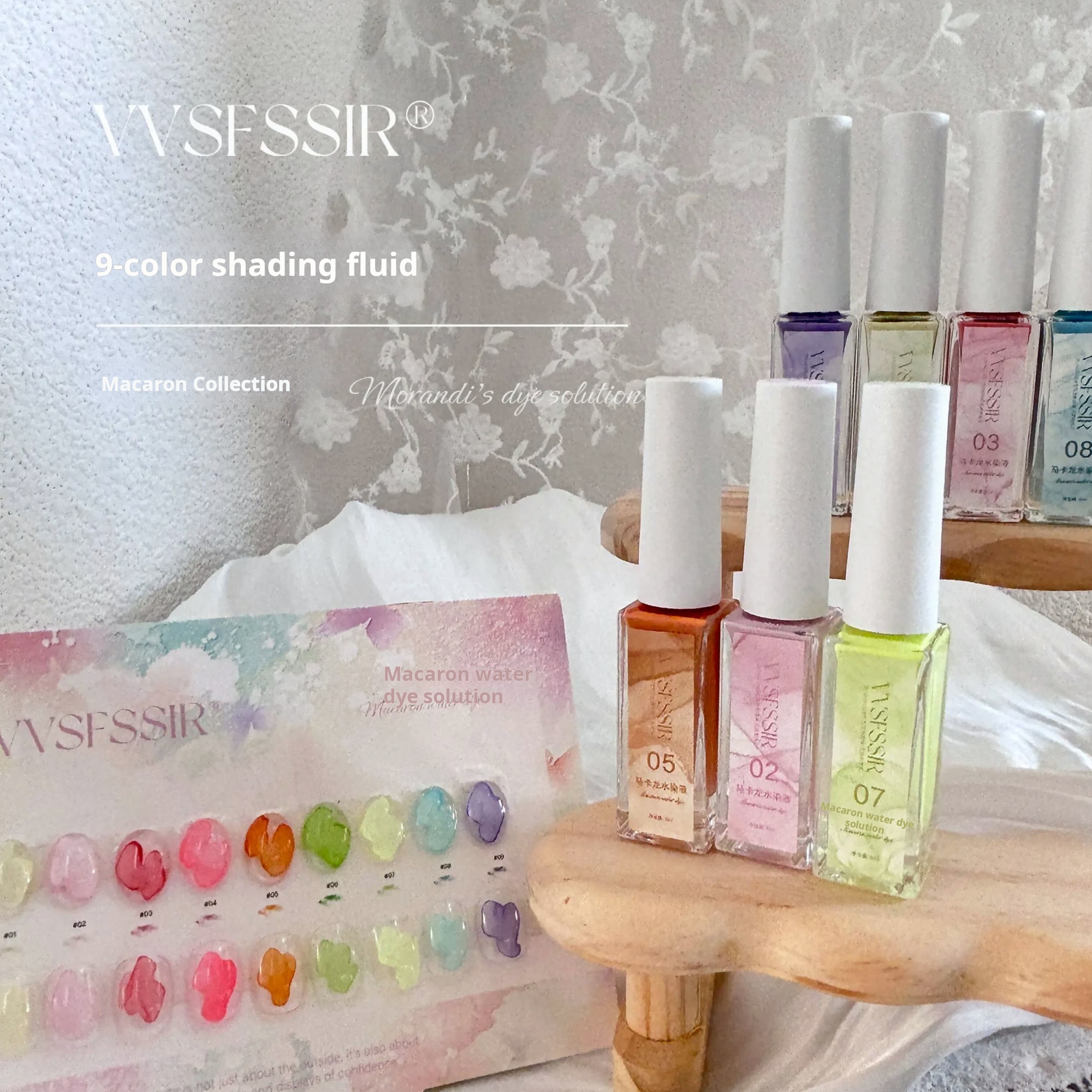 Private label watercolor blooming gel kit for nail salons