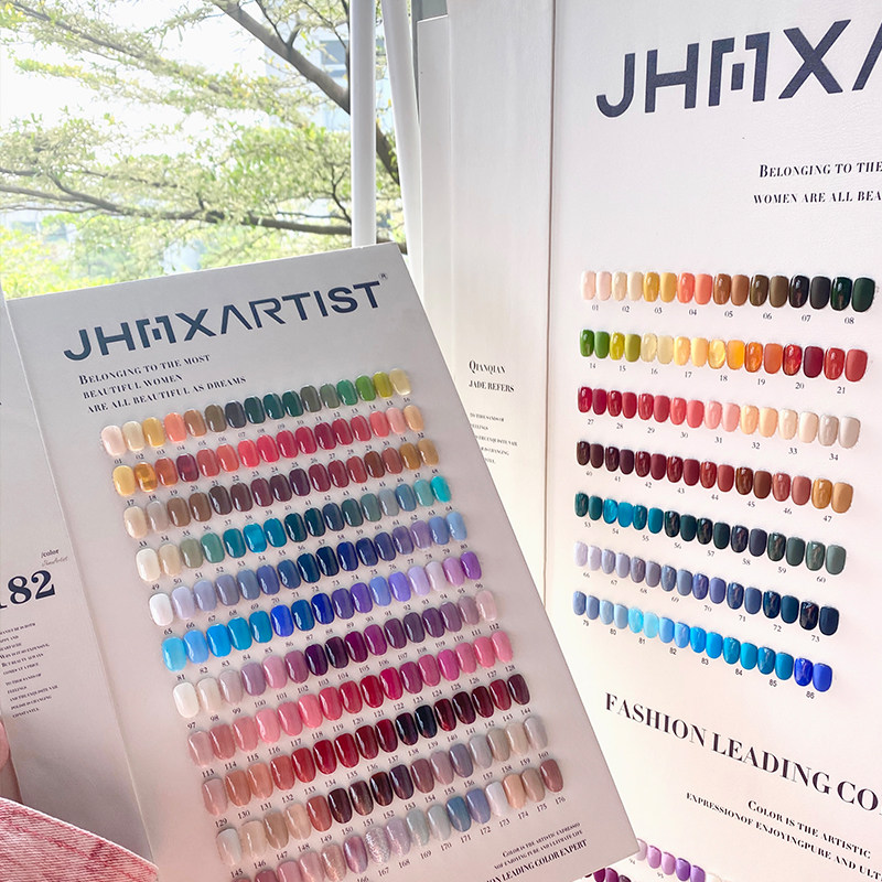 Jiahe Aesthetics 182 Solid Colors — full shade board