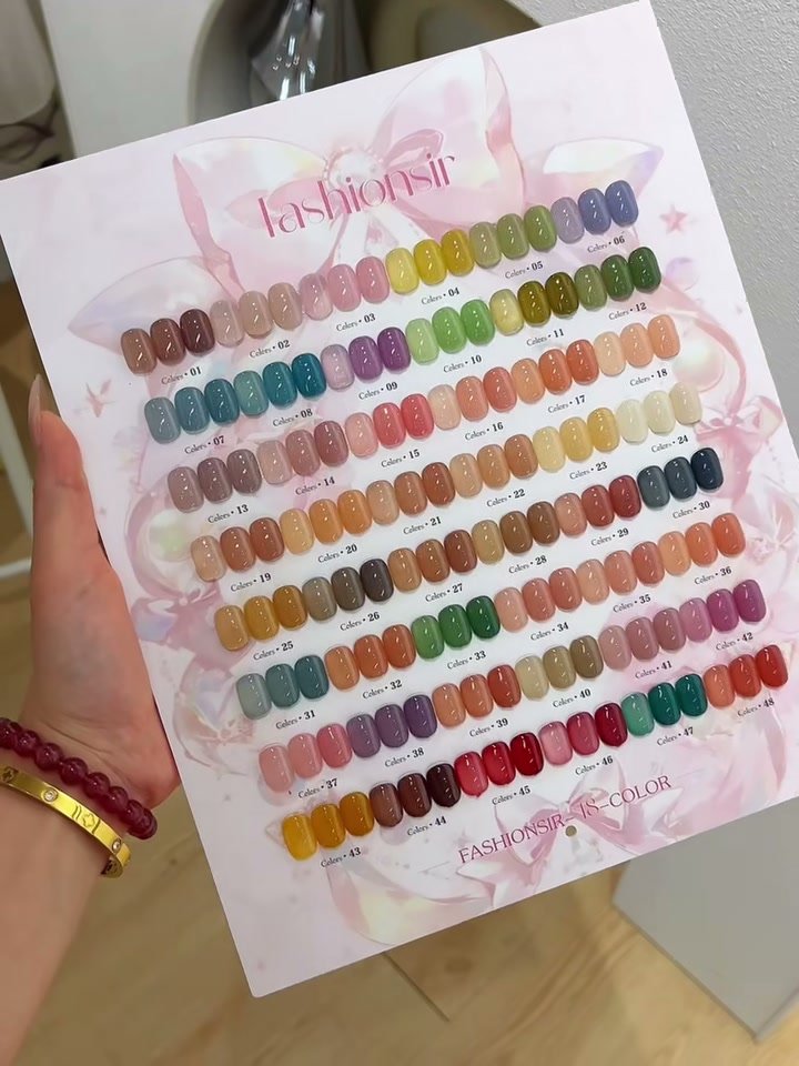 Sticky Rice Semi-Sheer Gel 48 Colors Collection Display