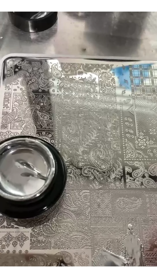 Mirror silver painting gel used for stamping plate transfer nail art