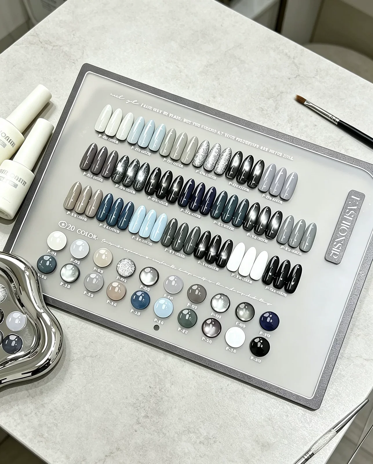 Mirror Prelude deep shade board solid gel polish wholesale