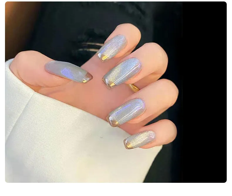 White Aurora Cat Eye Gel 1 Color: Flowing Light — Glass Bead Magnetic Cat Eye