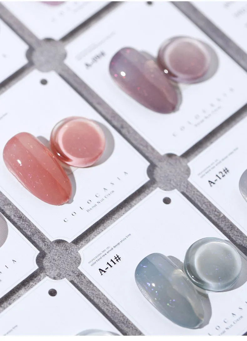 Artist Opal Jelly Gel 12 Colors: Opal Sheer — Semi-Translucent Jelly Nail Gel