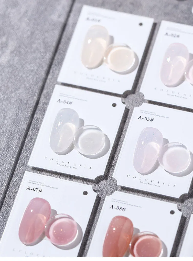 Artist Opal Jelly Gel 12 Colors: Opal Sheer — Semi-Translucent Jelly Nail Gel