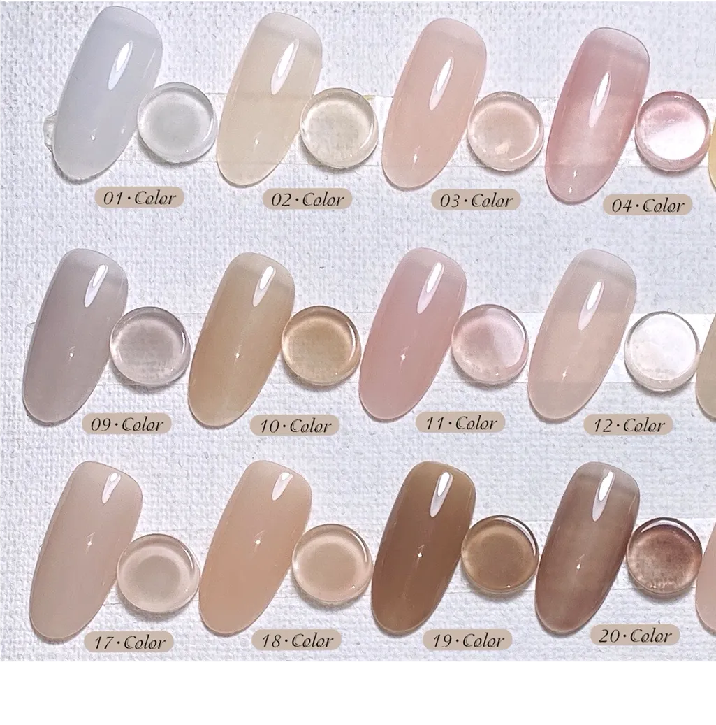 Artist Taro Sheer Gel 48 Colors: Peach Rain — Semi-Translucent Jelly Nail Gel