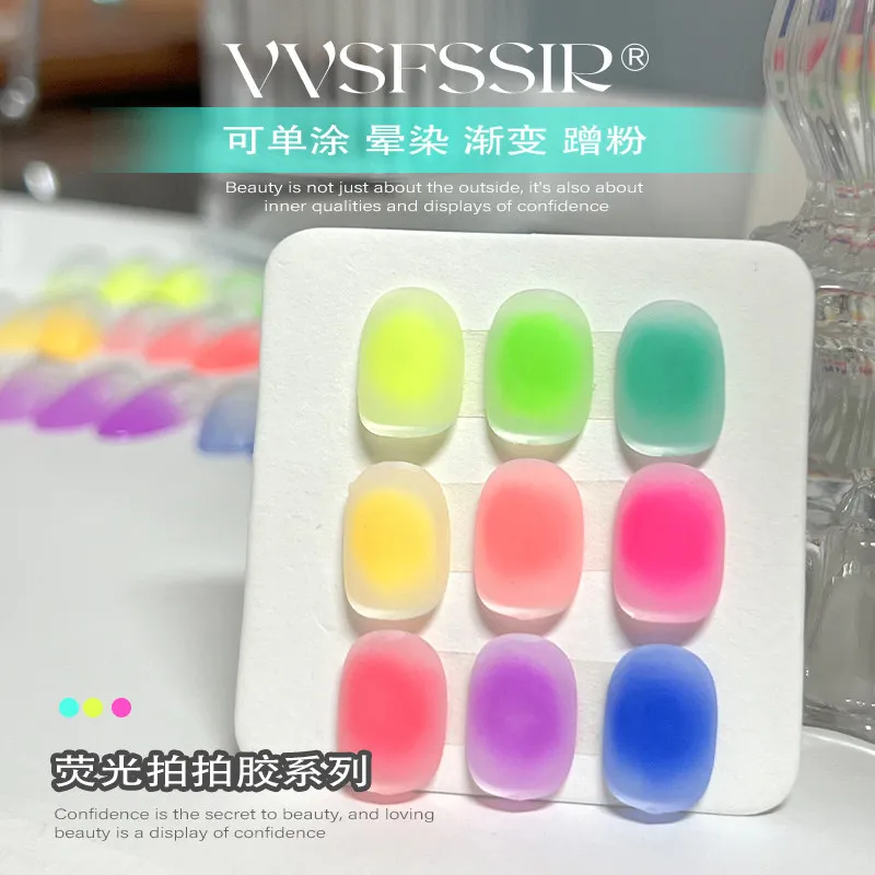 Fluorescent Pat Pat Gel 9 Colors: Bloom Neon — Buildable Pat Pat Gel — pat pat gel polish wholesale