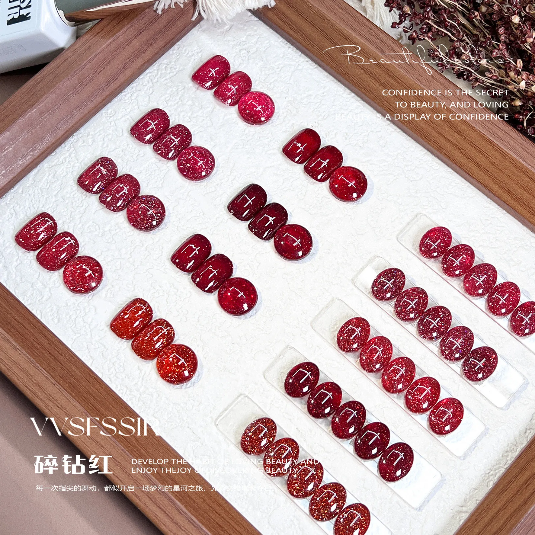 Diamond Dust Glitter Gel 8 Colors: Anchor Red — Dazzling Glitter Sparkle