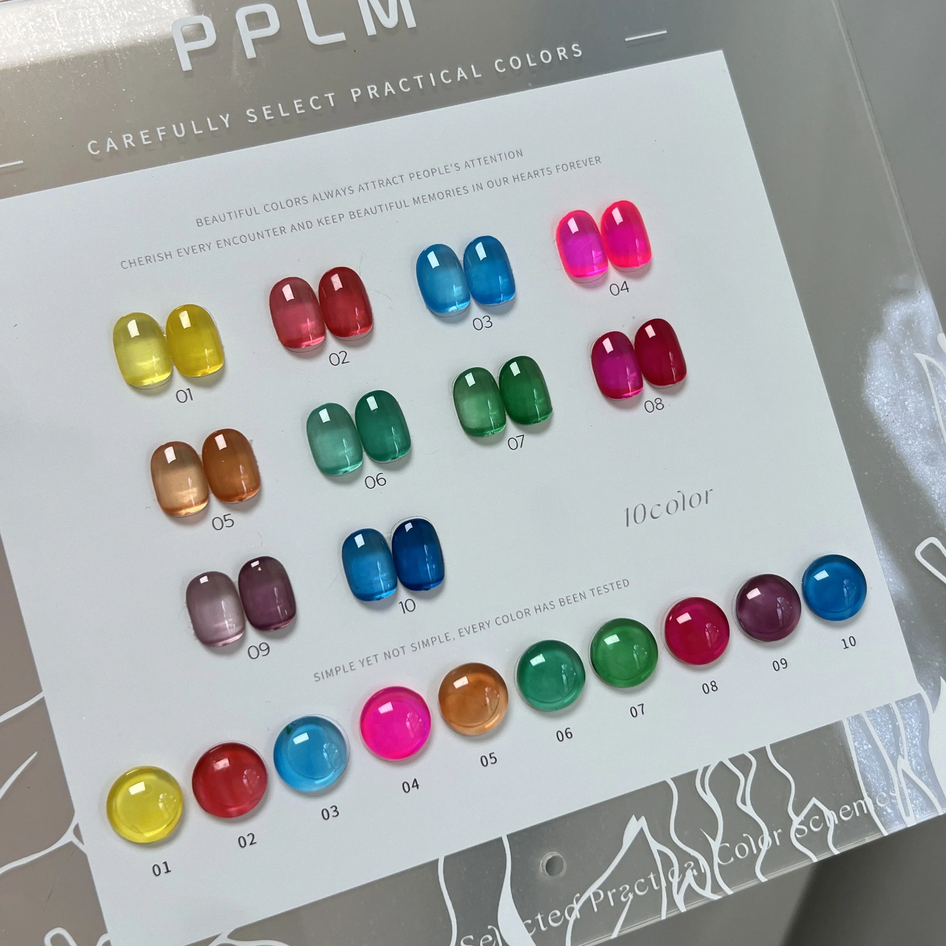 Crystal Cat Eye Gel 10 Colors: Glaze Cat Eye — Glass Bead Magnetic Cat Eye
