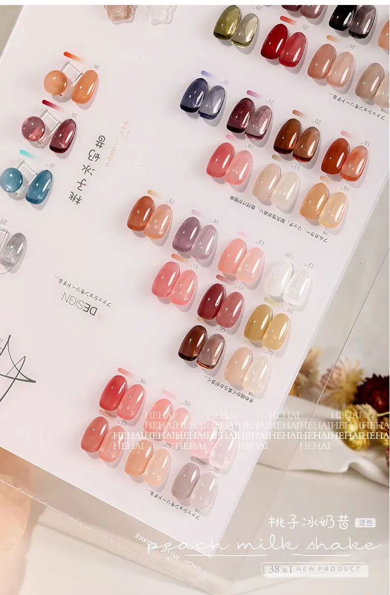 Peach Iced Milky Gel 38 Colors: Peach Milkshake — Creamy Milkshake Nail Shades