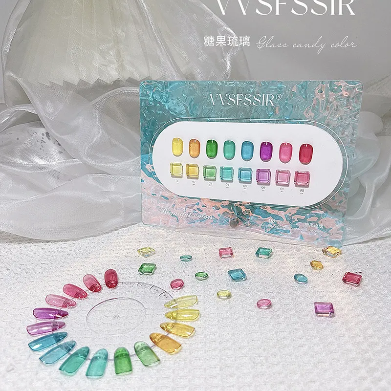 Candy Dopamine Jelly Gel 8 Colors: Candy Glaze — Semi-Translucent Jelly Nail Gel