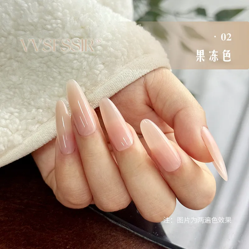 Universal Base Nude Gel 9 Colors: Huanhuan Icy Sheer — Neutral Nude Tones — nude gel polish wholesale