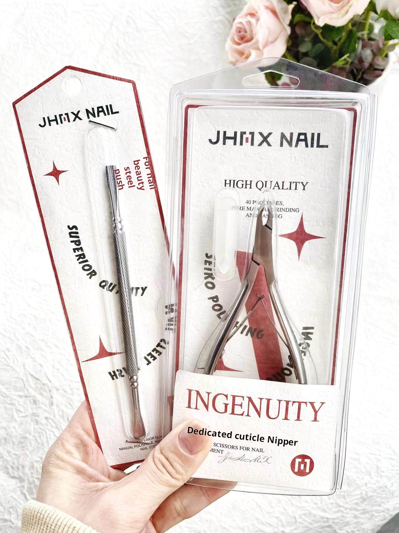 Jiahe JHMX Cuticle Nipper and Pusher Tool