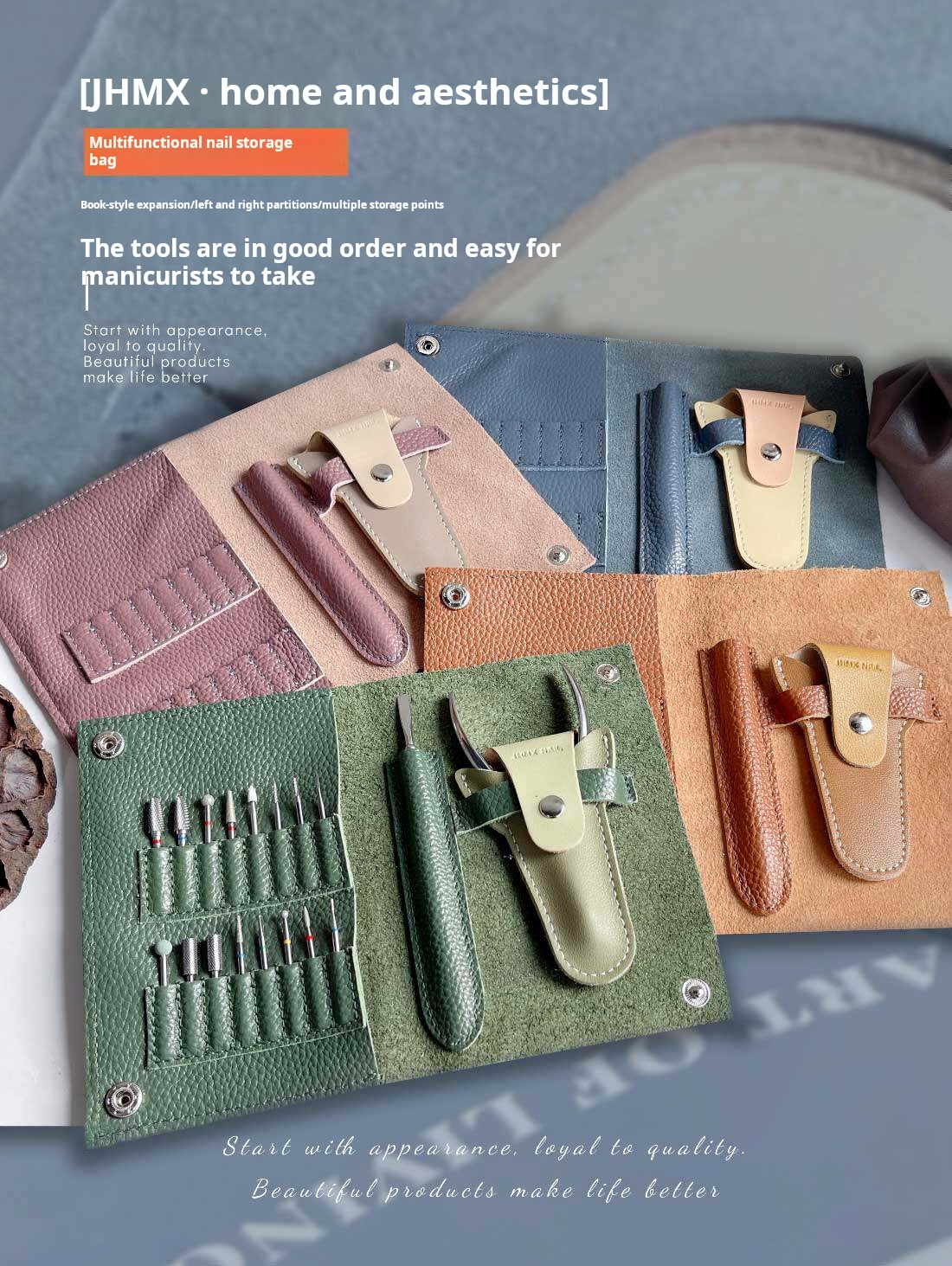 Jiahe JHMX Leather Nail Tool Storage Case product photo 7