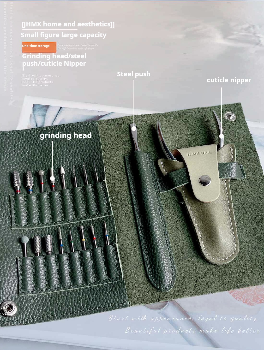 Jiahe JHMX Leather Nail Tool Storage Case product photo 9