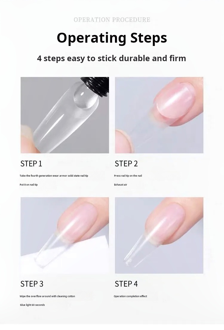 VVSFSSIR Press-On Solid Glue Gel Set product photo 4